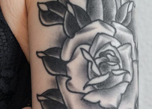 Sleeve tattoo on a woman's arm